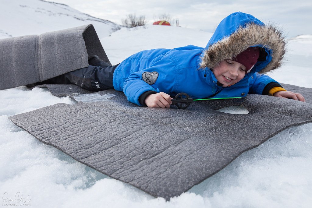 Icefishing with a view
