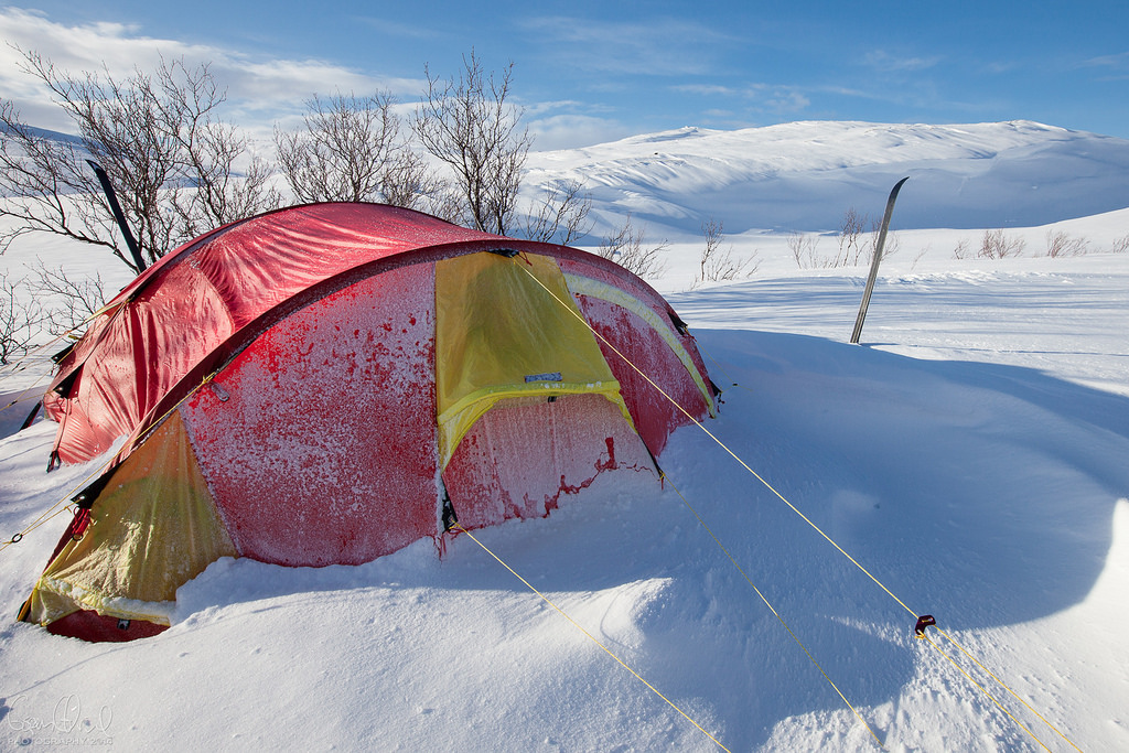 A calm morning after a windy and snowy night...