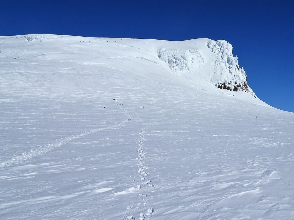Mange små maur foran oss mot toppen